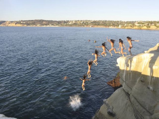 cliff-diving