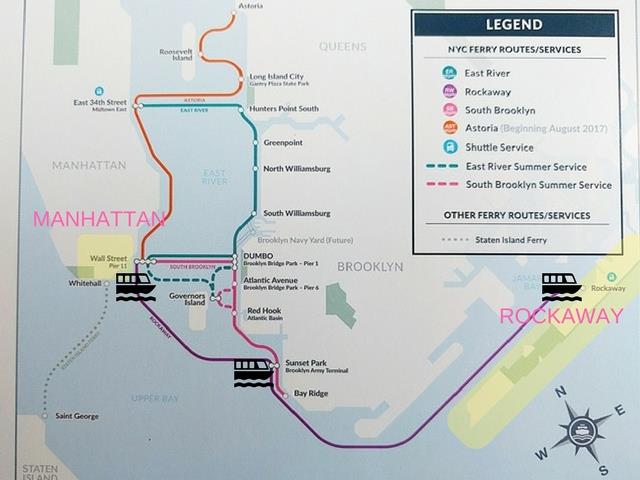 NYC ferry map