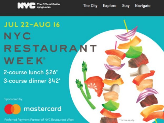 NYC Restaurant Week July 2019