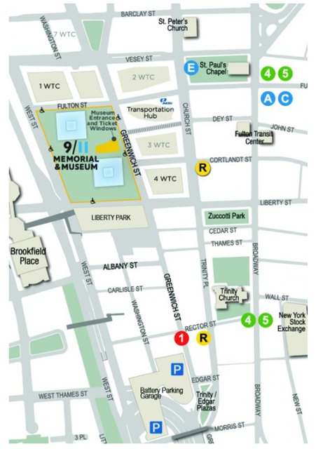 911 Museum Map