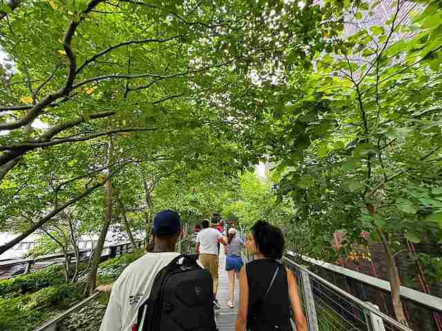 ニューヨーク夏のハイライン High Line！巨大ハト 足の噴水 ピラミッド