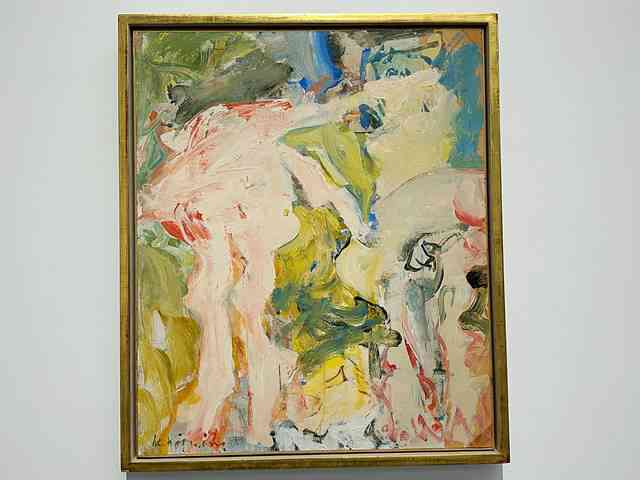 セルジ　アギール　作品「抽象」　現代スペイン絵画巨匠肉筆　現代アート ウィレム・デ・クーニング個展 チェルシーガゴシアンギャラリーにて