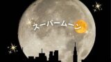 巨大なスーパームーン！エンパイアステートビルと一緒に ニューヨーク